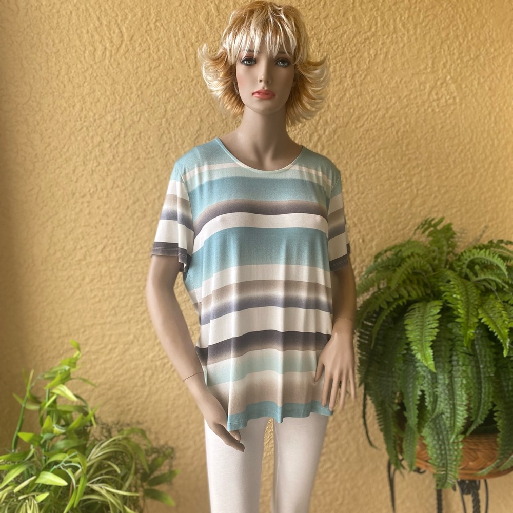 Collection L brand striped top